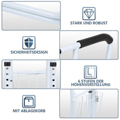 Ikodm WC Aufstehhilfe Toilettenstütze Stützhilfe Höhenverstellbar