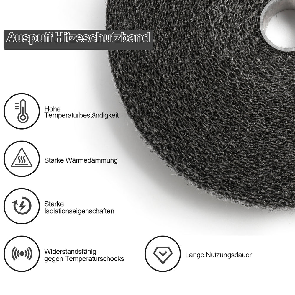 Ikodm Hitzeschutzband aus Basaltfaser für Auspuff & Turbolader