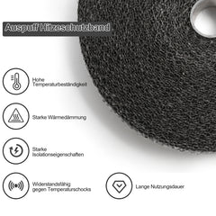 Ikodm Hitzeschutzband aus Basaltfaser für Auspuff & Turbolader