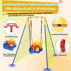 Ikodm Babyschaukel & türhopser Baby 4-in-1 Set mit Gestell - Kinderschaukel