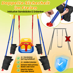 Ikodm Babyschaukel & türhopser Baby 4-in-1 Set mit Gestell - Kinderschaukel