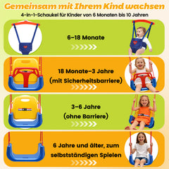 Ikodm Babyschaukel & türhopser Baby 4-in-1 Set mit Gestell - Kinderschaukel