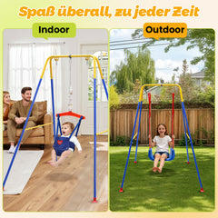 Ikodm Babyschaukel & türhopser Baby 4-in-1 Set mit Gestell - Kinderschaukel