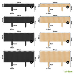 Ikodm Flexible Beeteinfassung aus Holz für Garten & Blumenbeete