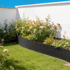 Ikodm Flexible Beeteinfassung aus Holz für Garten & Blumenbeete