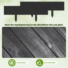 Ikodm Flexible Beeteinfassung aus Holz für Garten & Blumenbeete