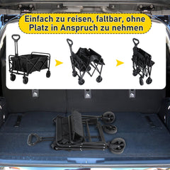 Ikodm Bollerwagen Transportwagen Faltbar 60L