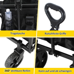Ikodm Bollerwagen Transportwagen Faltbar 60L