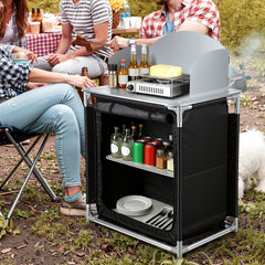 Ikodm Campingküche mit Alu-Arbeitsplatte Outdoor Kochstation