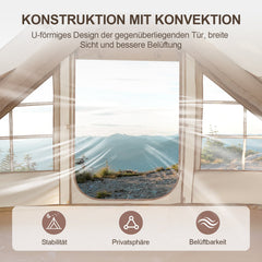 Ikodm Aufblasbares Campingzelt mit Dachfenster 6.3㎡