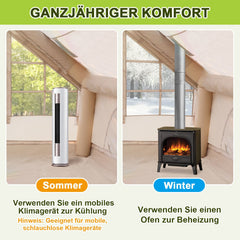 Ikodm Aufblasbares Campingzelt mit Dachfenster 6.3㎡