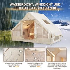 Ikodm Aufblasbares Campingzelt mit Dachfenster 6.3㎡