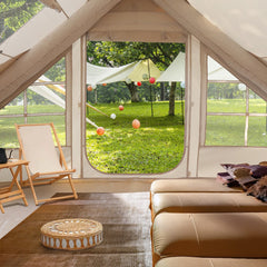Ikodm Aufblasbares Campingzelt mit Dachfenster 6.3㎡