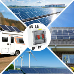 Ikodm PV-Combiner-Box 1000W 32A mit Überspannungsschutz & Sicherungsautomat