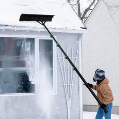 Ikodm Schneeschieber Dachräumer Alu Teleskopierbar 3.6m/4.8m