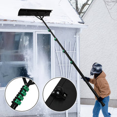 Ikodm Schneeschieber Dachräumer Alu Teleskopierbar 3.6m/4.8m