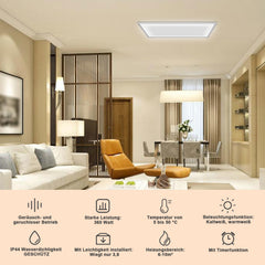 Ikodm Infrarotheizung Elektroheizer Decke WIFI 360/770W