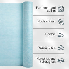 Ikodm Dichtbahn 0,65 mm, unter Fliesen | PE/PP-Verbundbahn zum Abdichten von Dusche und kleinem Bad;