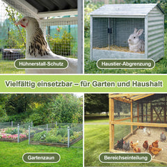 Ikodm Drahtgitter Verzinkter 5m/10m Volierendraht Wühlmausgitter