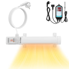 Ikodm Elektrische Heizung für Gewächshäuser mit eingebautem,Ideal für Schränke und Gewächshäuse