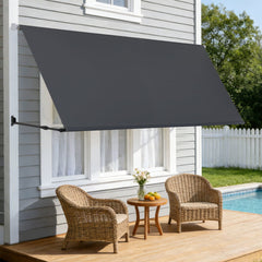 Ikodm Fallarmmarkise Verstellbare Balkonmarkise Grau/Beige