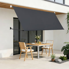 Ikodm Fallarmmarkise Verstellbare Balkonmarkise Grau/Beige