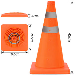 Ikodm 4x Faltbare Warnkegel Pylonen 45cm Höhe