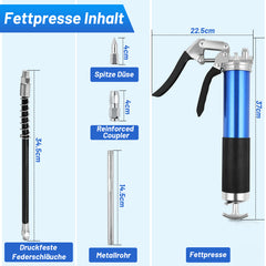 Ikodm Fettpresse Handhebelfettpresse Pistolenfettpresse