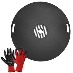 Ikodm Feuerplatte Carbonstahl 80cm Für Feuertonne