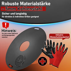 Ikodm Feuerplatte Carbonstahl 80cm Für Feuertonne