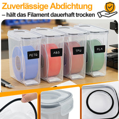 Ikodm Filament Aufbewahrungsbox luftdicht und staubdicht