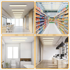 Ikodm 6 Stück 18w LED Feuchtraumleuchte Wannenleuchte 120cm, 1800LM Neutralweiß 4500K T8 LED Röhre, IP65 Wasserfest Feuchtraumlampe Werkstattlampe für Garage, Keller, Büro