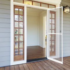 Ikodm Fliegengittertür mit Rahmen 120 × 210 cm für Balkon und Terrasse