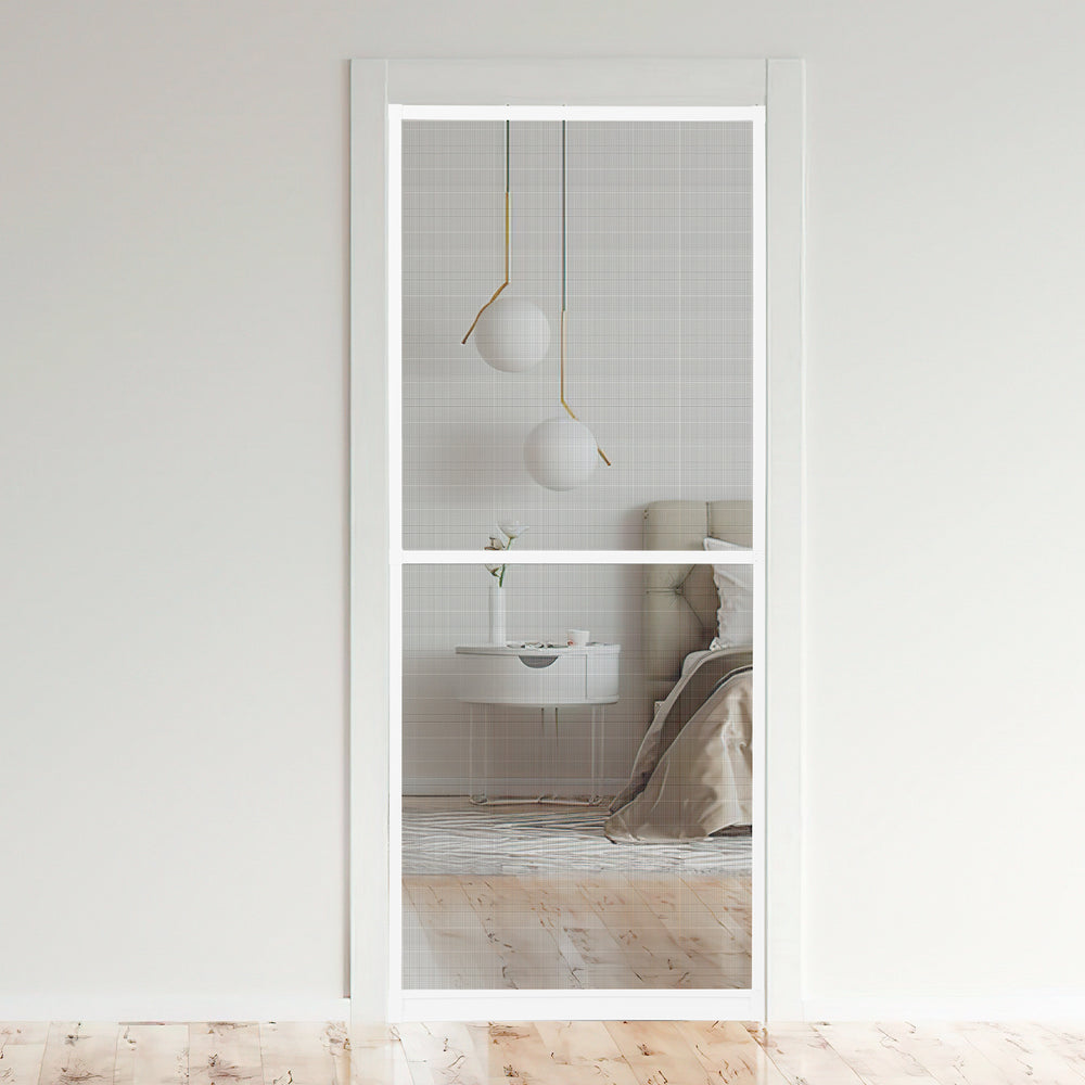 Ikodm Fliegengittertür mit Rahmen 120 × 210 cm für Balkon und Terrasse