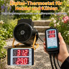 Ikodm 2000W Frostwächter mit Thermostat Gewächshaus IPX4