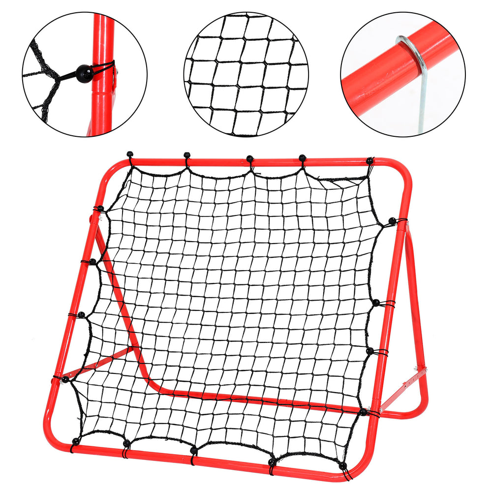 Ikodm Klappbares Fußball Rebounder-Netz mit Ziel – Rückprallwand fürs Training