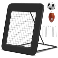 Ikodm Klappbares Fußball Rebounder-Netz mit Ziel – Rückprallwand fürs Training