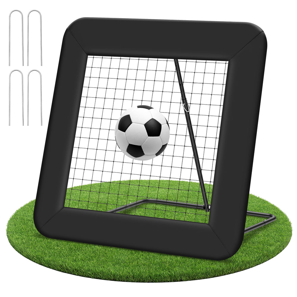 Ikodm Klappbares Fußball Rebounder-Netz mit Ziel – Rückprallwand fürs Training
