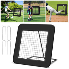 Ikodm Klappbares Fußball Rebounder-Netz mit Ziel – Rückprallwand fürs Training
