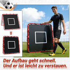 Ikodm Klappbares Fußball Rebounder-Netz mit Ziel – Rückprallwand fürs Training