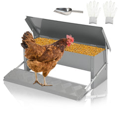 Ikodm Futterautomat Futterspender mit Handschuhe 5kg