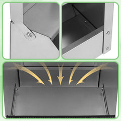 Ikodm Hühner Futterautomat Edelstahl 5kg/15kg