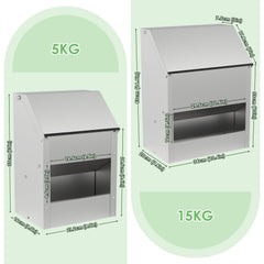 Ikodm Hühner Futterautomat Edelstahl 5kg/15kg