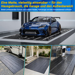 Ikodm Garagenbodenmatte Werkstattmatte Befahrbar Bodenmatte für Garage Garagenmatte