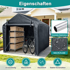 Ikodm Fahrradgarage PE-Dach Garagenzelt