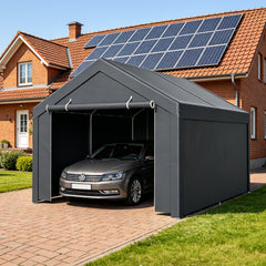 Ikodm Garagezelt Komplettset mit Stahlrahmen, Plane & Zubehör