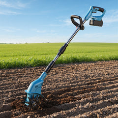 Ikodm 550W Akku Gartenfräse mit 2 Akkus Tragbar