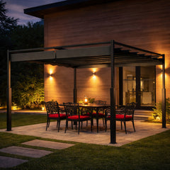 Ikodm Gartenpavillon Komplettset mit Gestell & Dach, verschiedene Größen