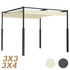 Ikodm Gartenpavillon Komplettset mit Gestell & Dach, verschiedene Größen