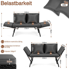 Ikodm Gartensofa Sitzmöbel Polyrattan Gartenbank